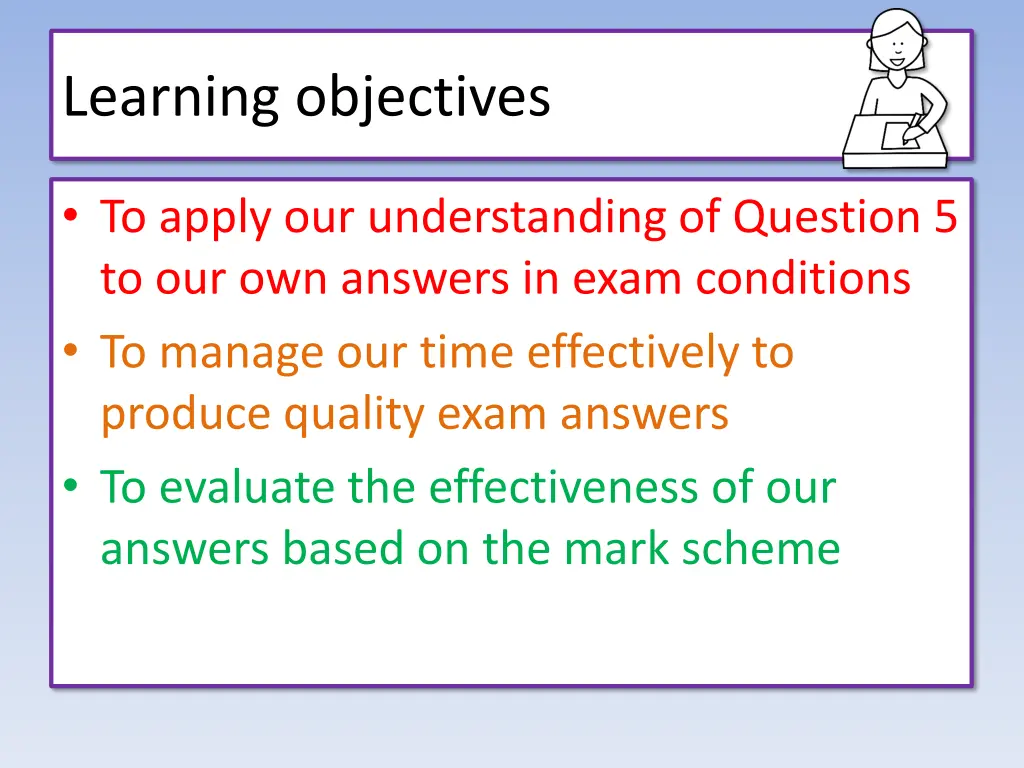 learning objectives