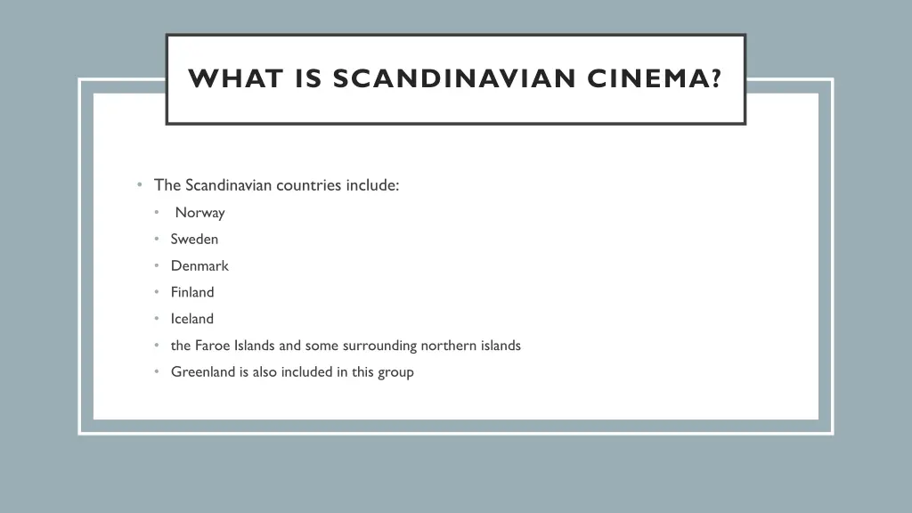 what is scandinavian cinema