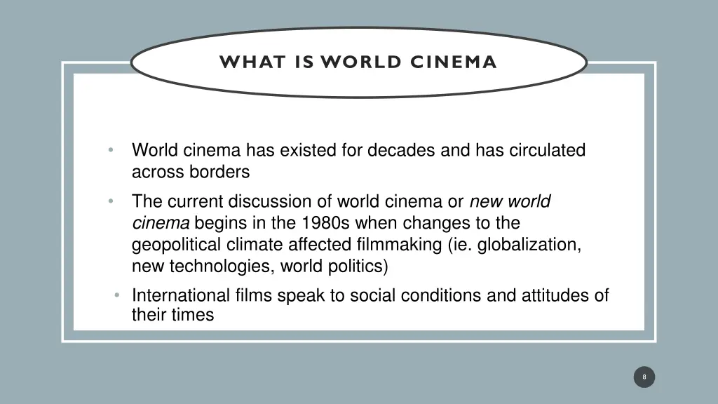 what is world cinema