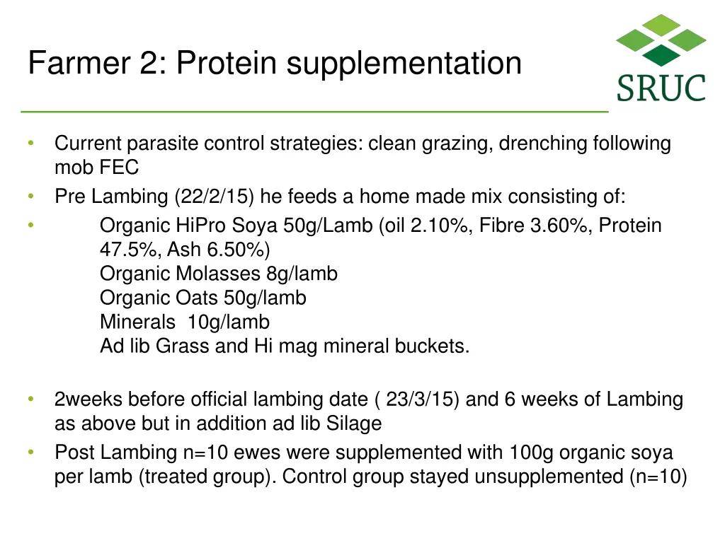 farmer 2 protein supplementation