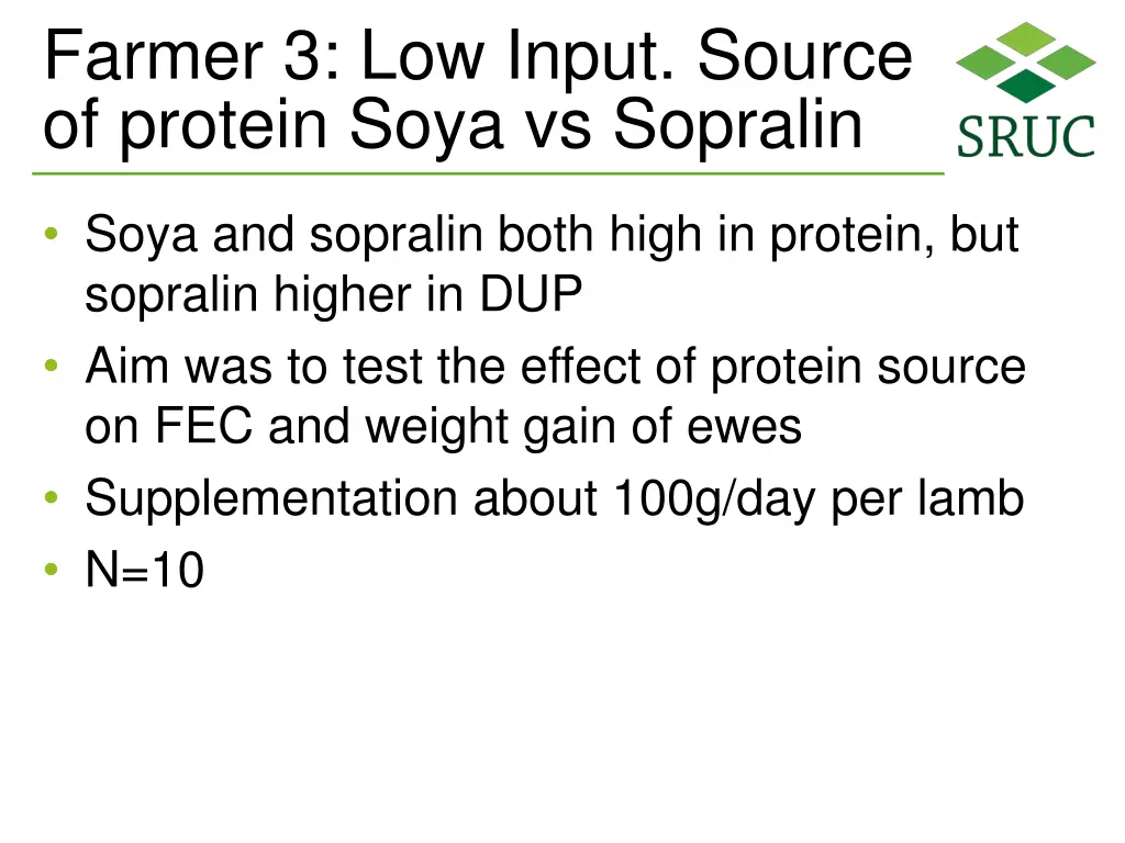 farmer 3 low input source of protein soya