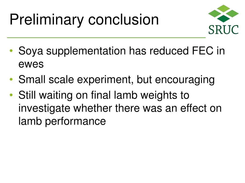 preliminary conclusion 1