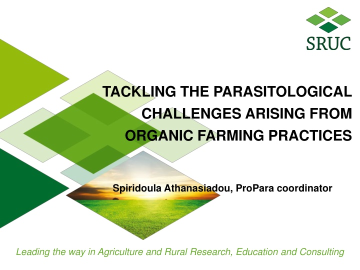 tackling the parasitological challenges arising