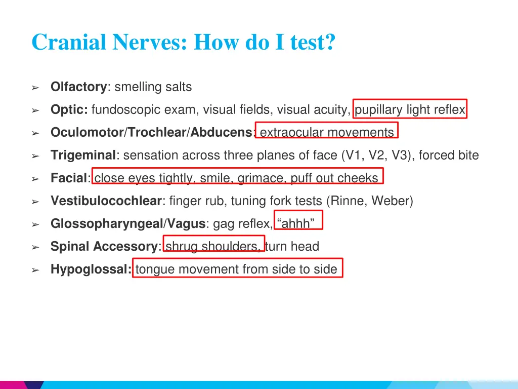 cranial nerves how do i test 1