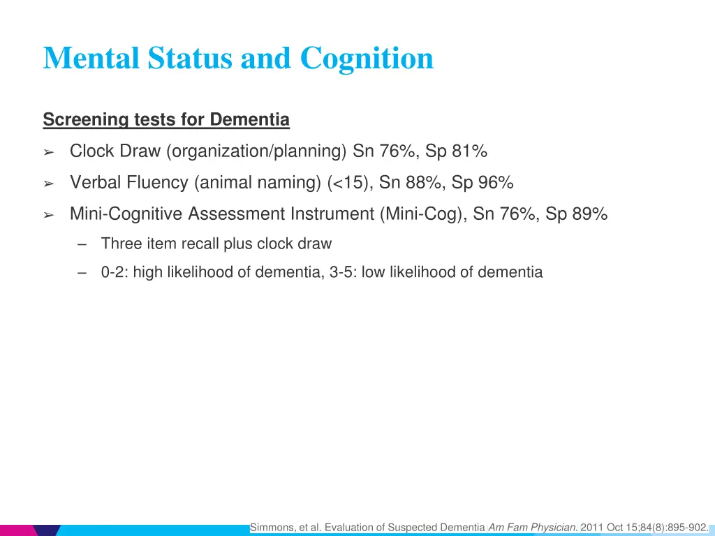 mental status and cognition 2