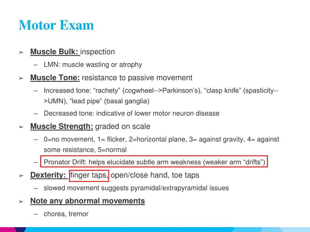 motor exam 1