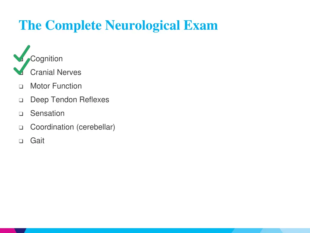 the complete neurological exam 2