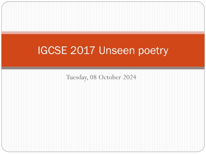 igcse 2017 unseen poetry