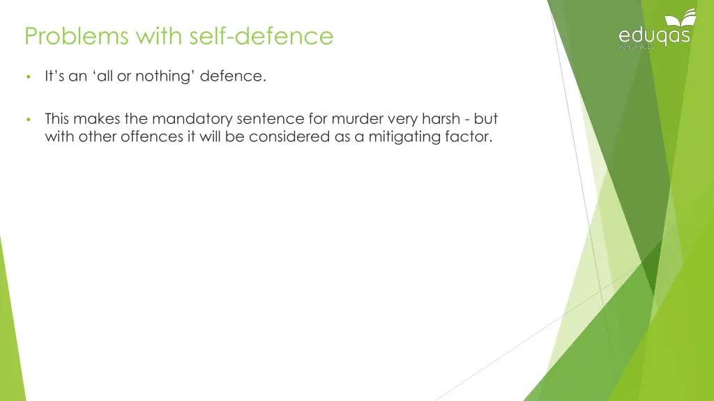 problems with self defence