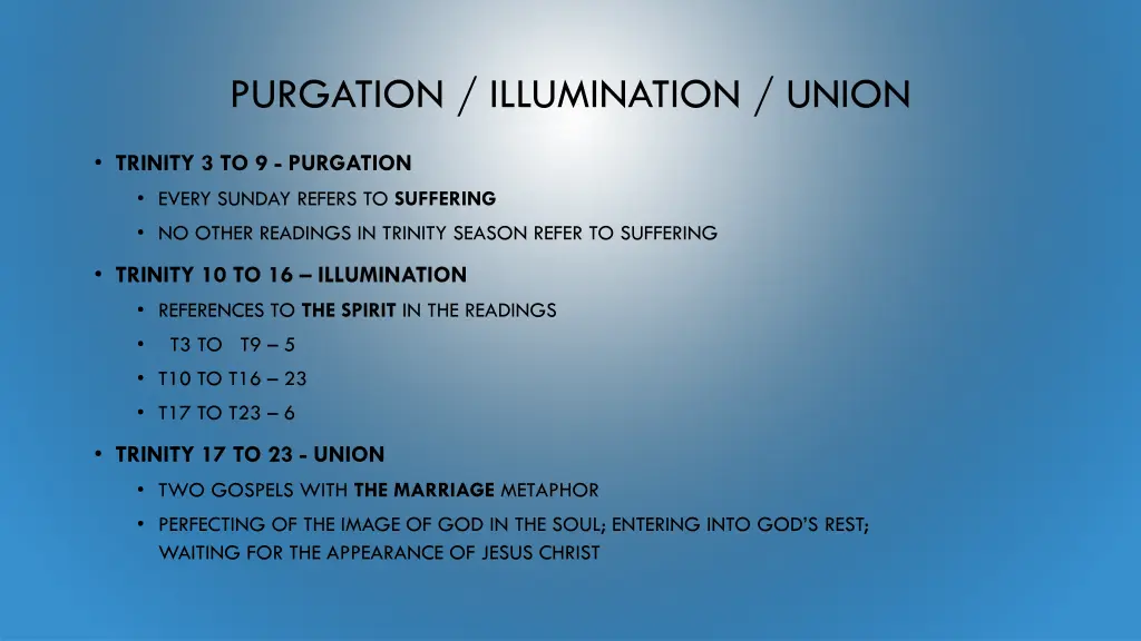 purgation illumination union