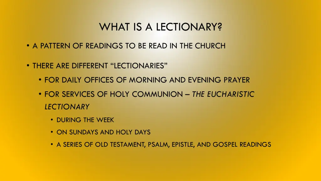 what is a lectionary