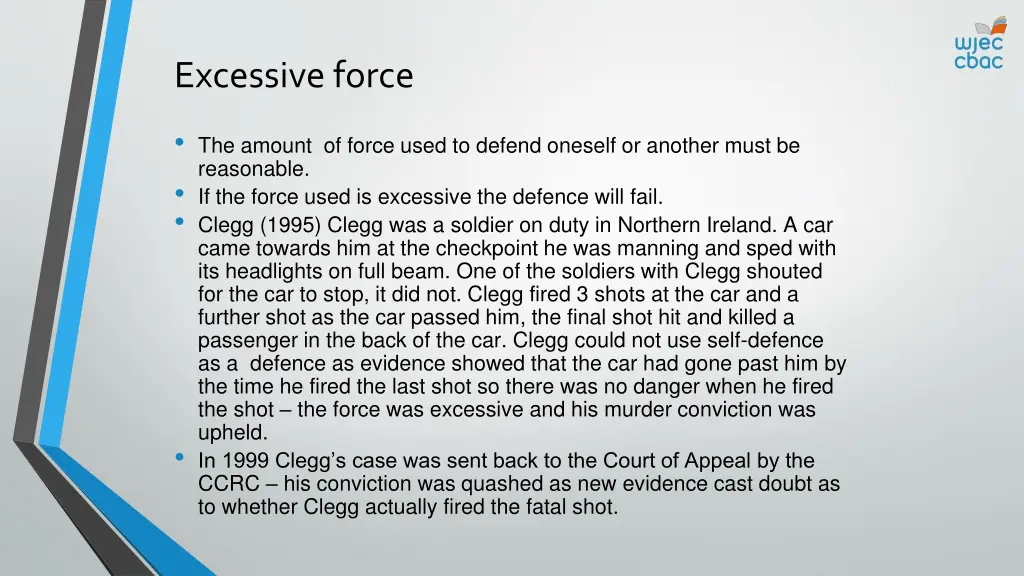 excessive force