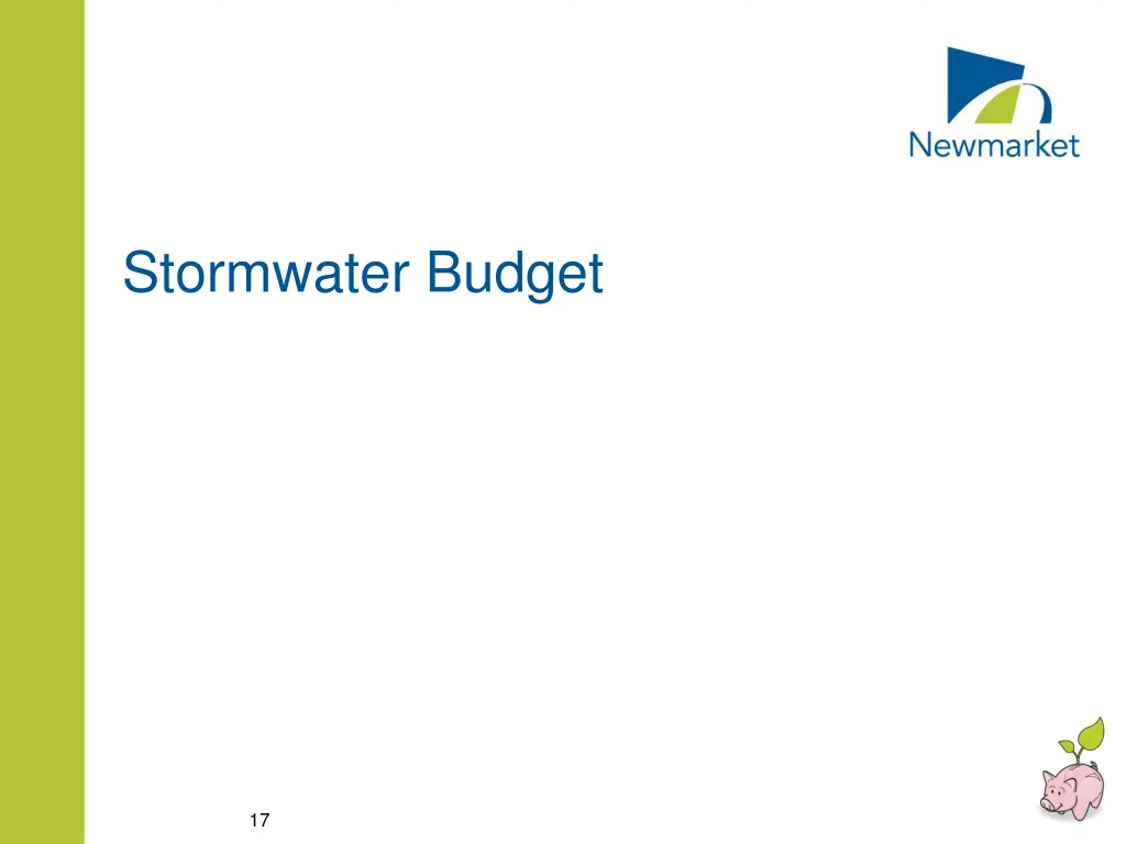 stormwater budget