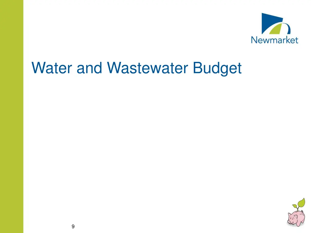 water and wastewater budget