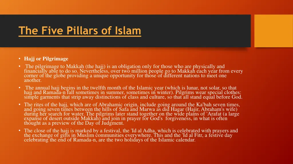 the five pillars of islam 5