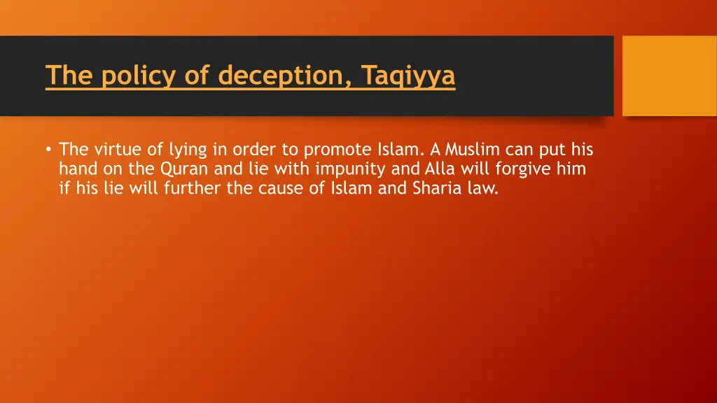 the policy of deception taqiyya