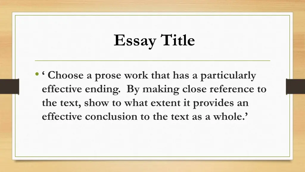 essay title