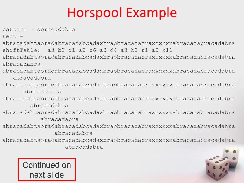 horspool example