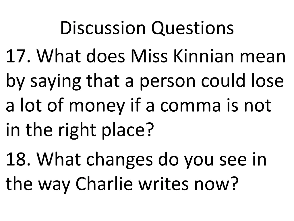 discussion questions 17 what does miss kinnian