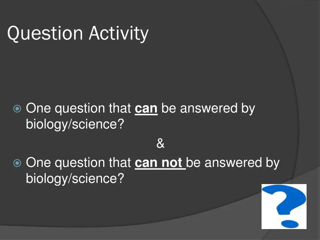 question activity