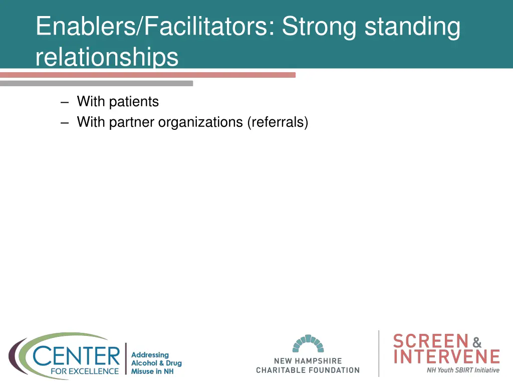 enablers facilitators strong standing