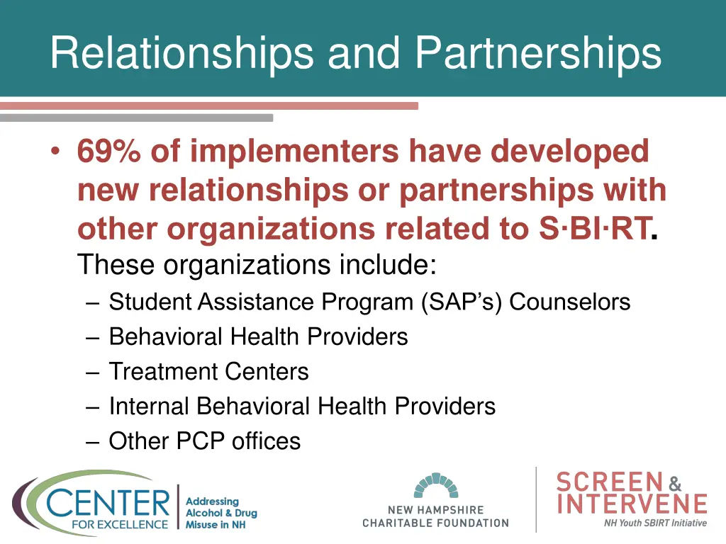 relationships and partnerships