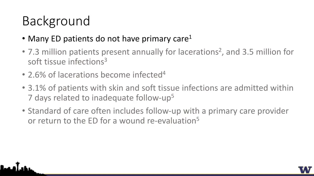 background many ed patients do not have primary