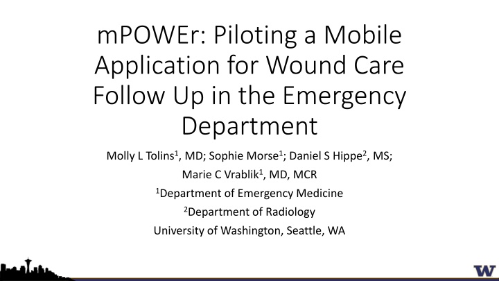 mpower piloting a mobile application for wound