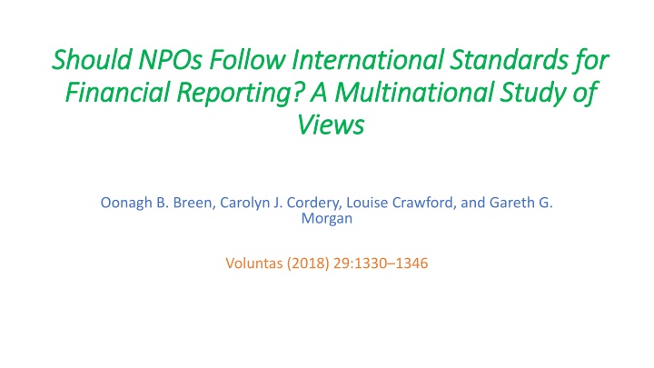 should npos follow international standards