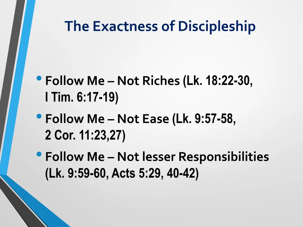 the exactness of discipleship 2