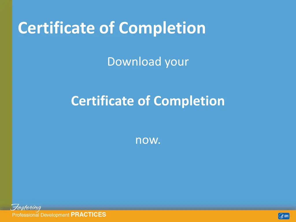 certificate of completion