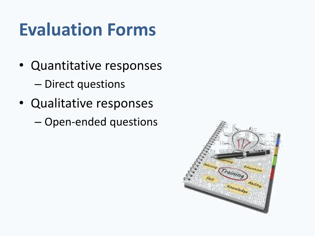 evaluation forms