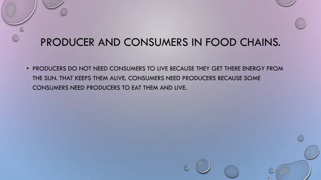 producer and consumers in food chains