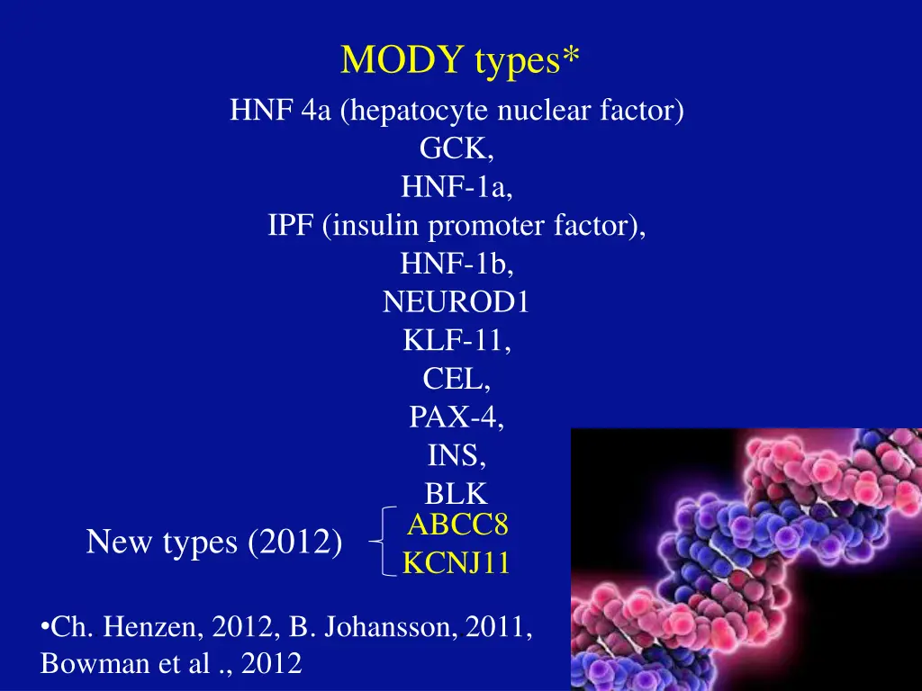 mody types hnf 4a hepatocyte nuclear factor