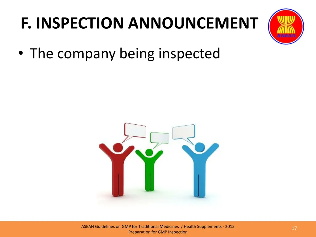 f inspection announcement