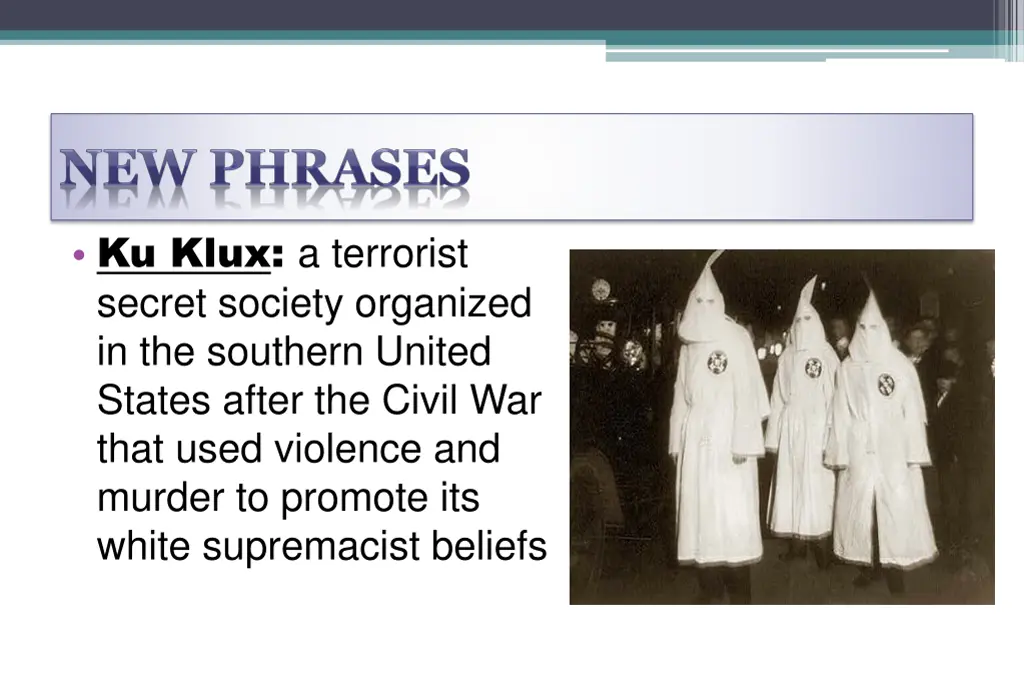 ku klux a terrorist secret society organized