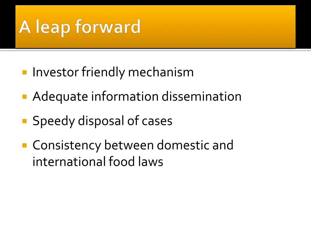 investor friendly mechanism