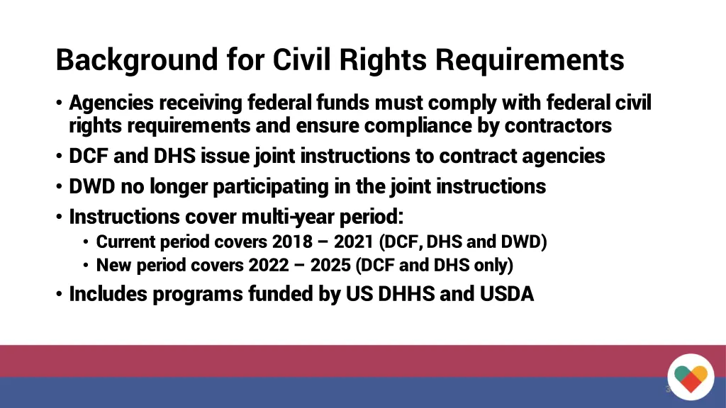 background for civil rights requirements agencies