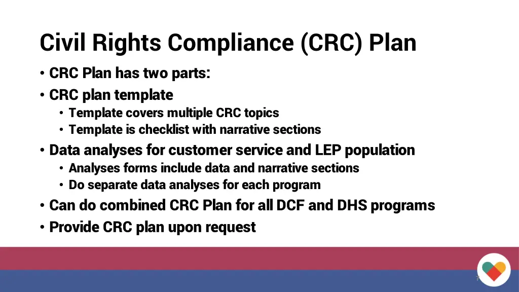 civil rights compliance crc plan crc plan