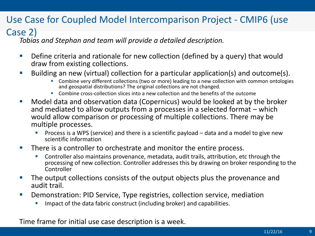 use case for coupled model intercomparison