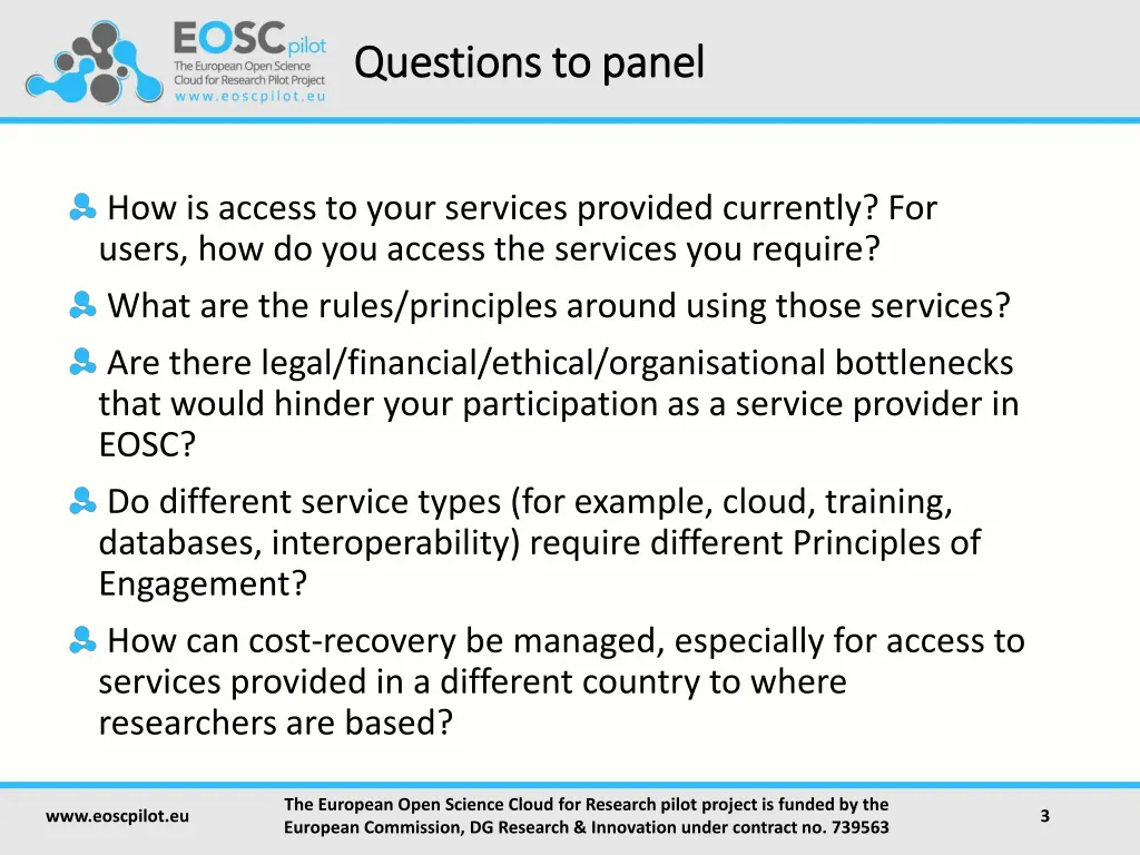 questions to panel questions to panel