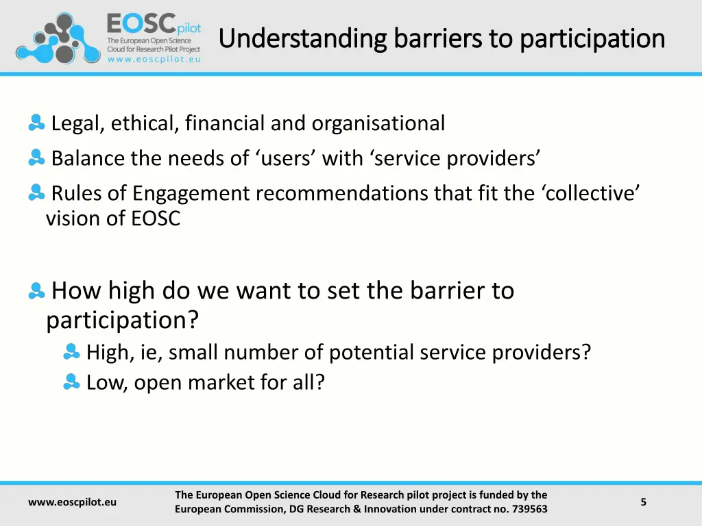 understanding barriers to participation