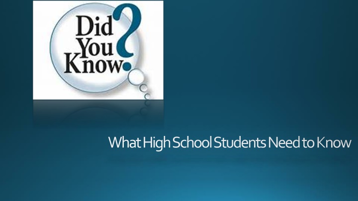 what high school students need to know