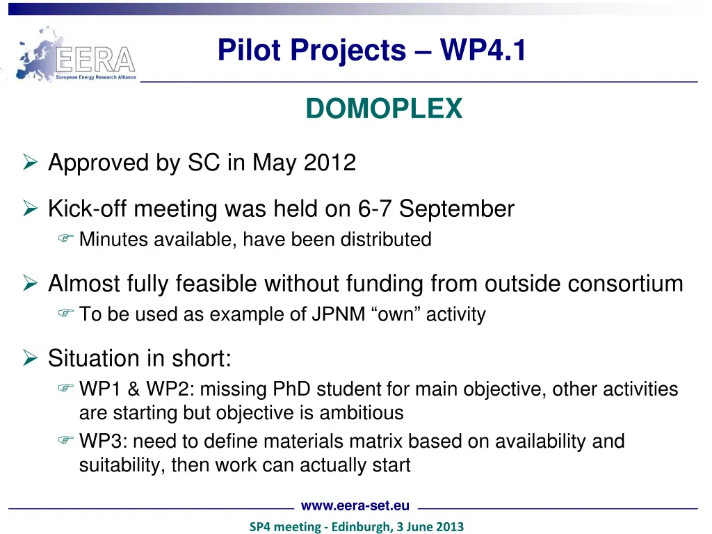 pilot projects wp4 1 1