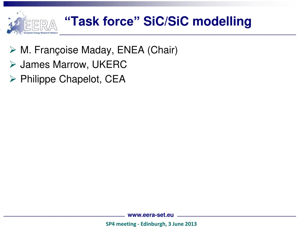 task force sic sic modelling