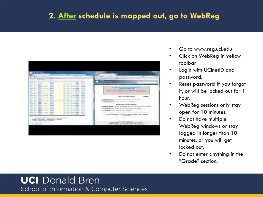 2 after schedule is mapped out go to webreg