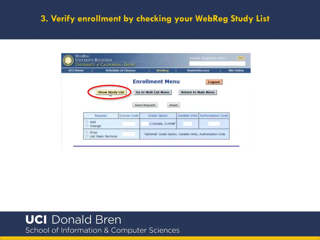 3 verify enrollment by checking your webreg study