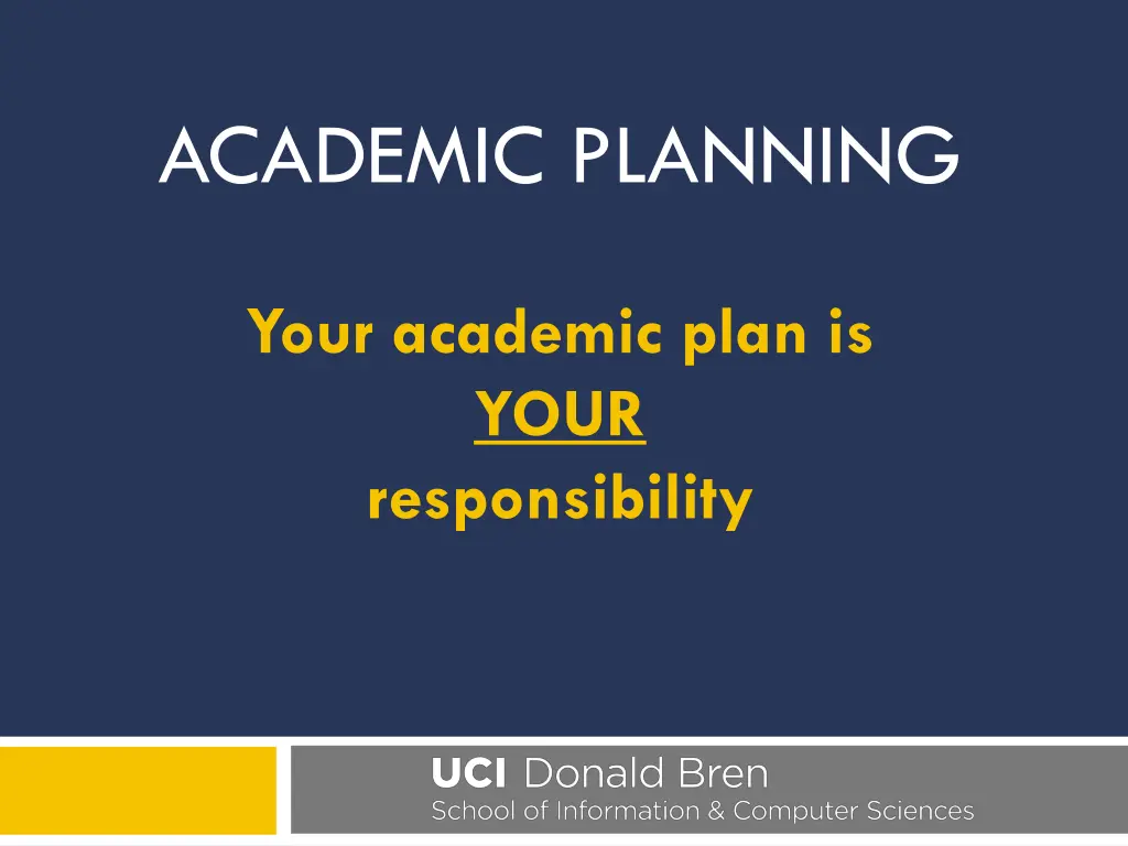 academic planning