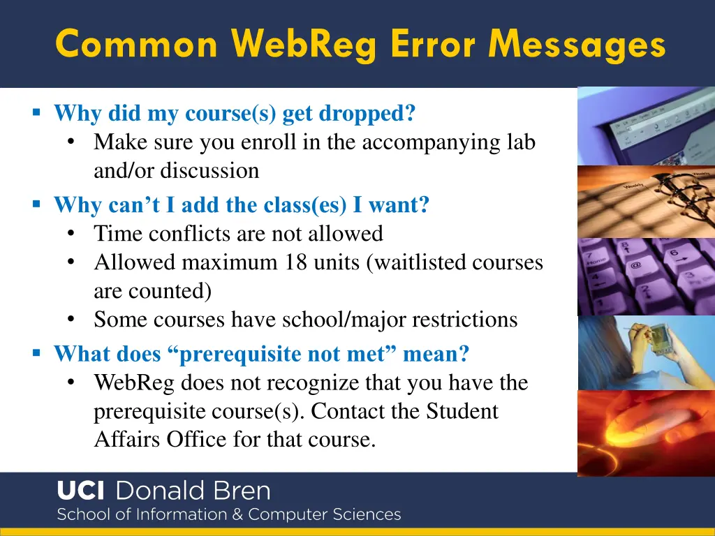 common webreg error messages