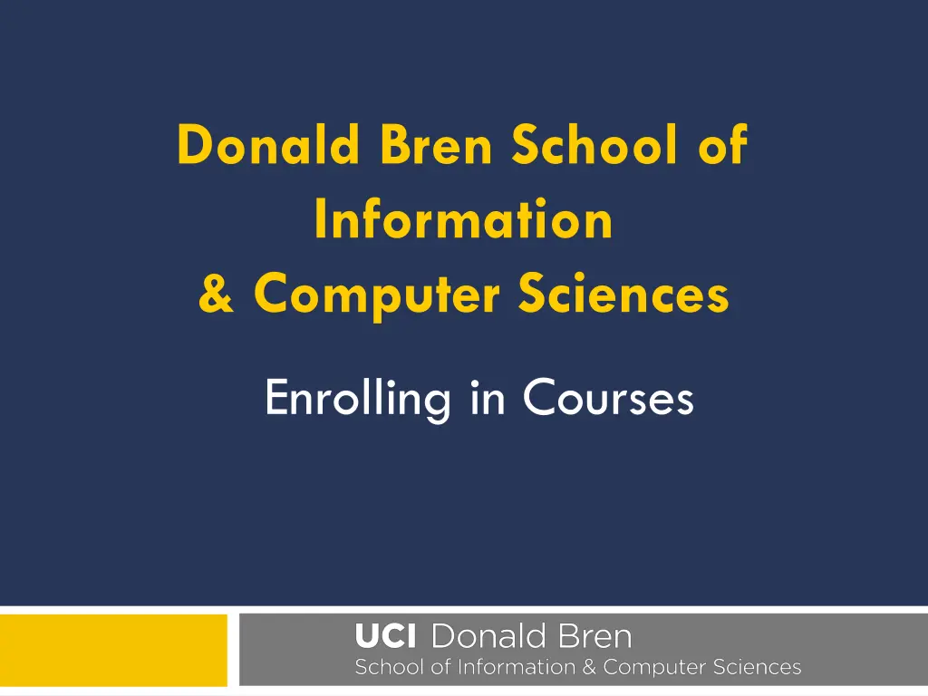 donald bren school of information computer